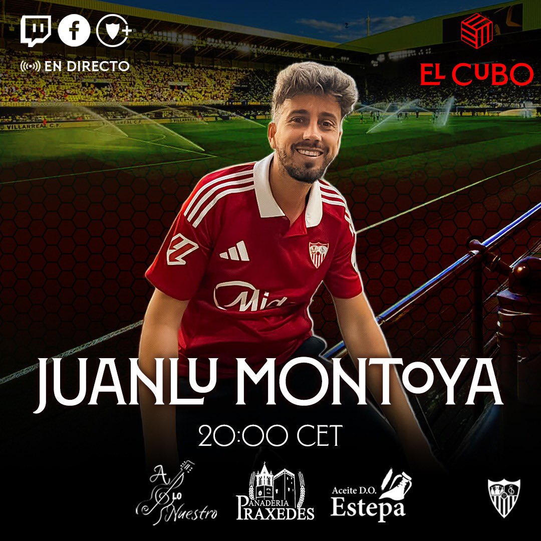 RarrochaR's tweet photo. La fuerza de una afición única.
Hoy nos visita Juanlu Montoya en #ElCubo
Música y sevillismo https://t.co/mcDZGtycP9