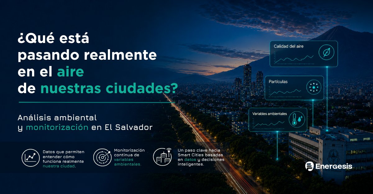 Energesis's tweet photo. Qué estamos respirando realmente en nuestras ciudades?

Así se plantea una nueva línea de análisis ambiental en El Salvador basada en datos.

🔎 Te lo contamos aquí:
https://t.co/h7SDSkDHwQ

#IoT #Data #MedioAmbiente #UniversidaddeElSalvador https://t.co/nWx51TH63f