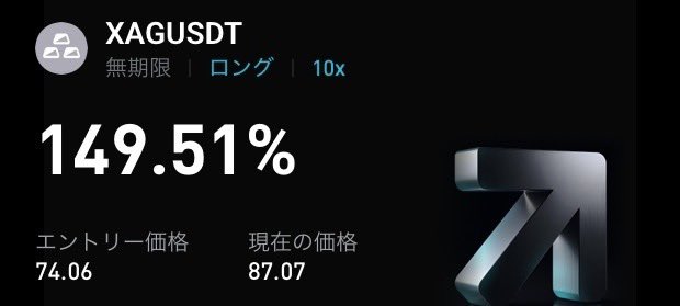 8925900108's tweet photo. 仮想通貨系　XAG(シルバー)

従来のクリプトゴールドアロケーション続行中も、先物ロングはより環境の良いシルバーを選択。

シルバーの瞬間風速はゴールドをも凌ぐということは周知の事実。

もちろん途中追玉も部分利確も済ませてます。

追伸

あと、ここから即ロングとかは養分がやることです。⚠️ https://t.co/2wYzOT2NAT
