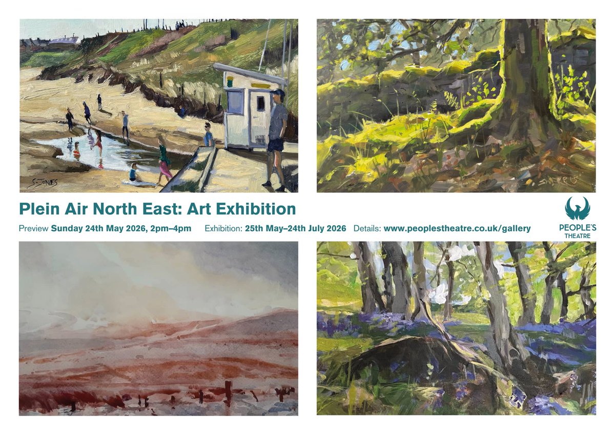 SJonesart's tweet photo. Pleased to announce the next exhibition by Plein Air North East is taking place at the People’s Theatre in Newcastle upon Tyne, Stephenson Road, NE6 5QF
Preview on Sunday 24th May at 2pm-4pm
Be great to see you there and celebrate.

#Peoplestheatre #Newcastle #artexhibition https://t.co/2bGl88hVcI