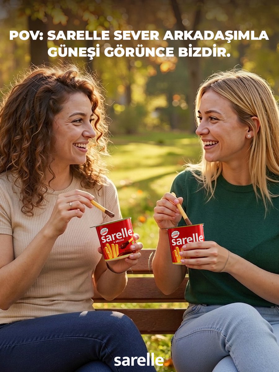 sarelle's tweet photo. POV: Sarelle sever arkadaşımla güneşi görünce bizdir.☀️😍
Sarelle &amp; Grissini ile güneşin tadını en sevdiğin arkadaşınla çıkartma zamanı!❤️
En sevdiğin arkadaşını yorumlara etiketle, bu an hemen yaşansın!💬😊

#Sarelle #SarelleGrissini #SarelleHerAnSeninle https://t.co/k2b21jTAPX