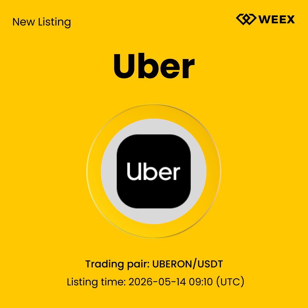 WEEX_Official's tweet photo. New Listing Alert on #WEEX🔔
We're excited to announce the New Listing of $UBERON @OndoFinance on WEEX!
🔹Listing Time: May 14, 2026,09:10 (UTC)
🔹Trade on WEEX:https://t.co/GEe68EeITj
🔹Read More Details:https://t.co/ty3UbAvNJN
#SpotListing #UBERON https://t.co/z2WOD2fzeS