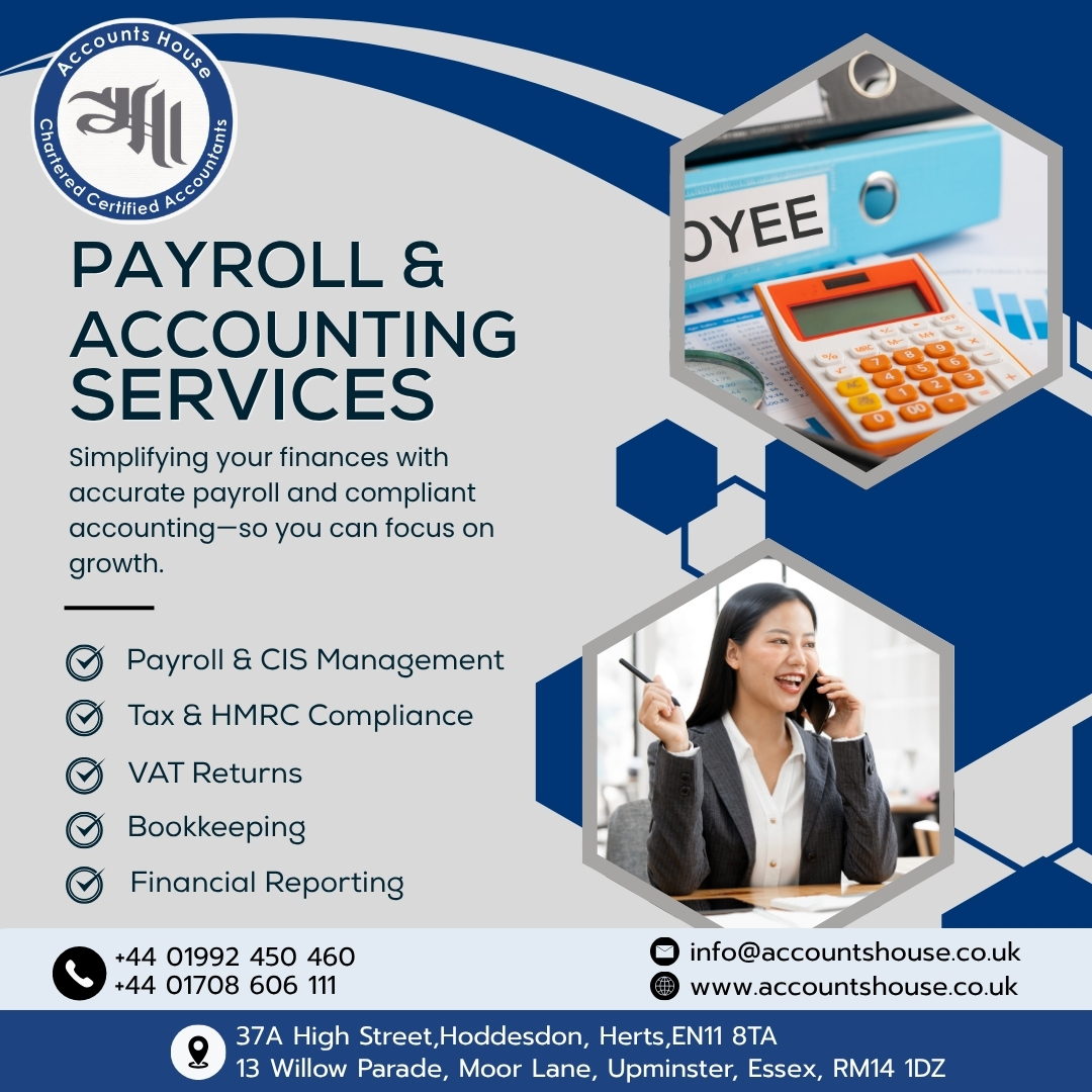 AccountsHouse's tweet photo. Payroll errors = business risk.

👉 Get it right with expert support.

#Payroll #UKBusiness #Accounting #accounts #accountshouse https://t.co/Coxk0aLlVP