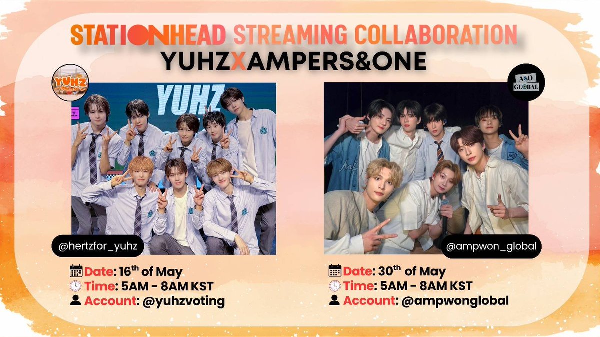 hertzfor_yuhz's tweet photo. [📢] STATIONHEAD COLLAB

We’re excited to share this special Stationhead streaming party with @ampwon_global

Connect your account and join us at
➡ https://t.co/uZkLiIGx9j
for May 16.

and ➡ https://t.co/bdO87uAD7x 
for May 30.

check more details below 👇 https://t.co/Oh7197yyF0