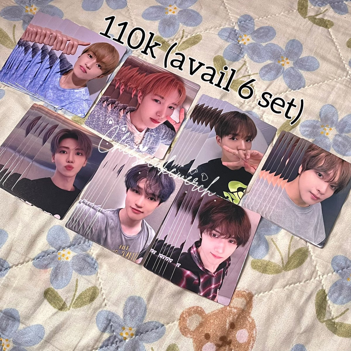 Cheesecakemerch's tweet photo. wts photocard pob set nct dream makestar f2f &amp; jumpup vce 

✅ready ina siap kirim
✔️free pack
❌exc adm
🍊full pay/splitpay
📍bogor

t.wts mark renjun jeno haechan jaemin chenle jisung nct dream

https://t.co/2OQb70MrIQ https://t.co/XM0RVO02Ov