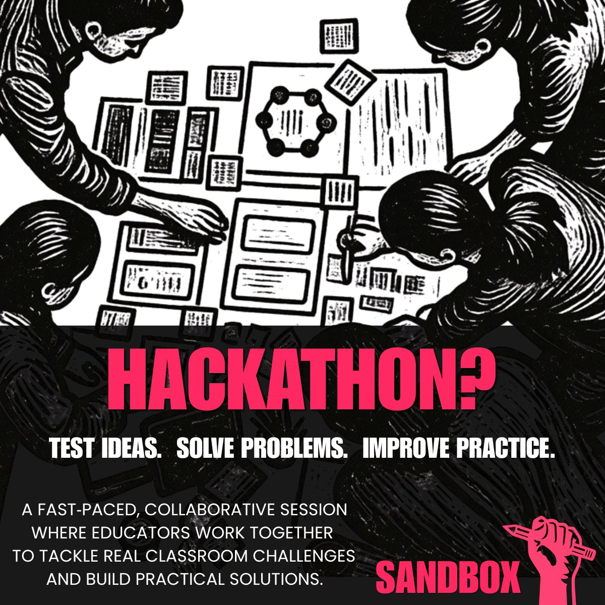 MiddletonHist's tweet photo. “Hackathon” isn’t a word you often hear in education.

So what does it mean?

A fast‑paced, collaborative session where educators work together to tackle real classroom challenges.

Less sitting.
More thinking.
More doing.

📍 27 June | St Albans
🎟️ https://t.co/Lf40zGxIW9 https://t.co/95z1Cg5LqR