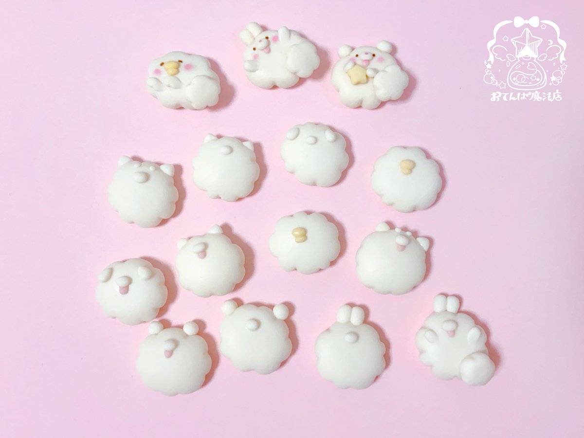 wa_ichan's tweet photo. もこもこをもくもく制作中☁️♪

#樹脂粘土
#handmade https://t.co/2dWu2a9VFx