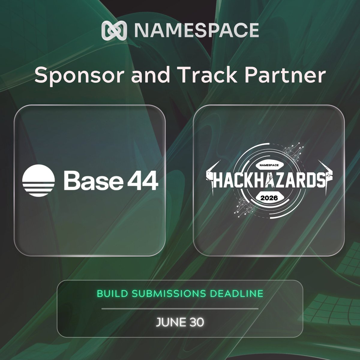 namespaceworld's tweet photo. Excited to welcome @Base44 as a Sponsor & Track Partner for HACKHAZARDS ’26.

At HACKHAZARDS, we love collaborating with platforms that empower developers to move faster and build ambitious products, and Base44 is doing exactly that.

Through this partnership, participants will get an opportunity to explore the Base44 ecosystem while building projects across multiple tracks and domains throughout the hackathon. Looking forward to seeing the creativity and innovation that comes out of this collaboration.

#Base44 #HACKHAZARDS26 #Developers