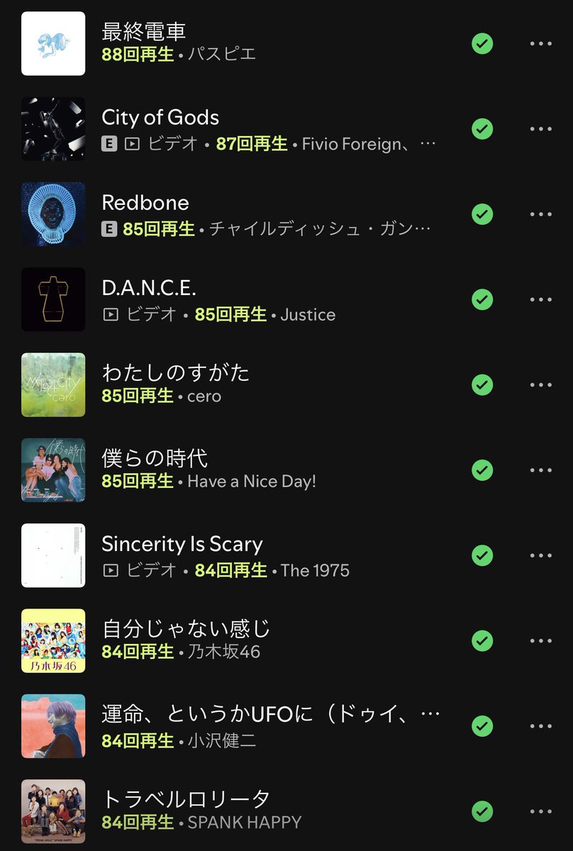 kimu_ra10's tweet photo. Spotifyオールタイムトップソング、ほんとにJ-POPばかり聴いてる https://t.co/zAxETNkcgP