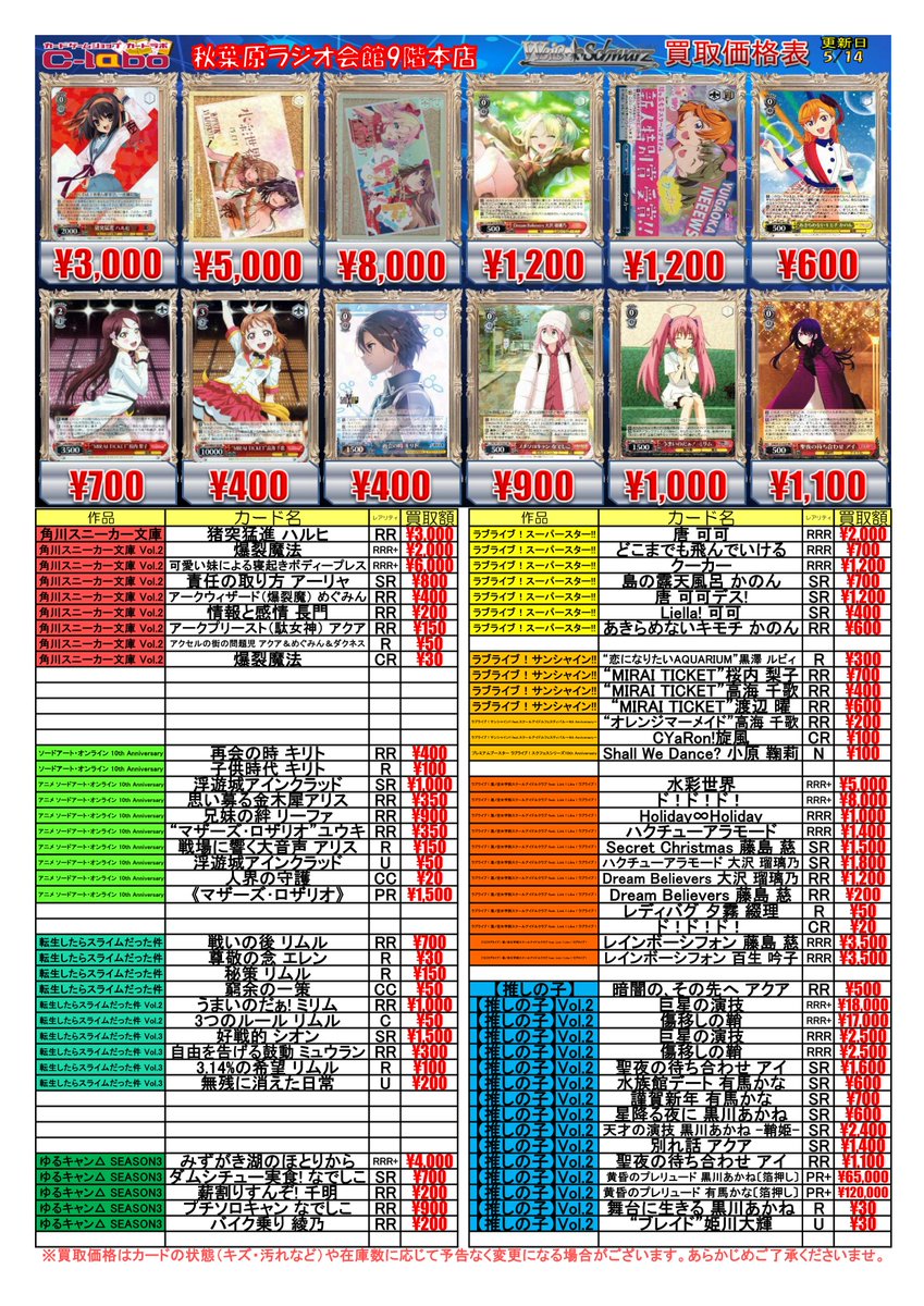 ◇ #ヴァイスシュヴァルツ 買取情報◇ 貴方だけに捧ぐ アルベド RR