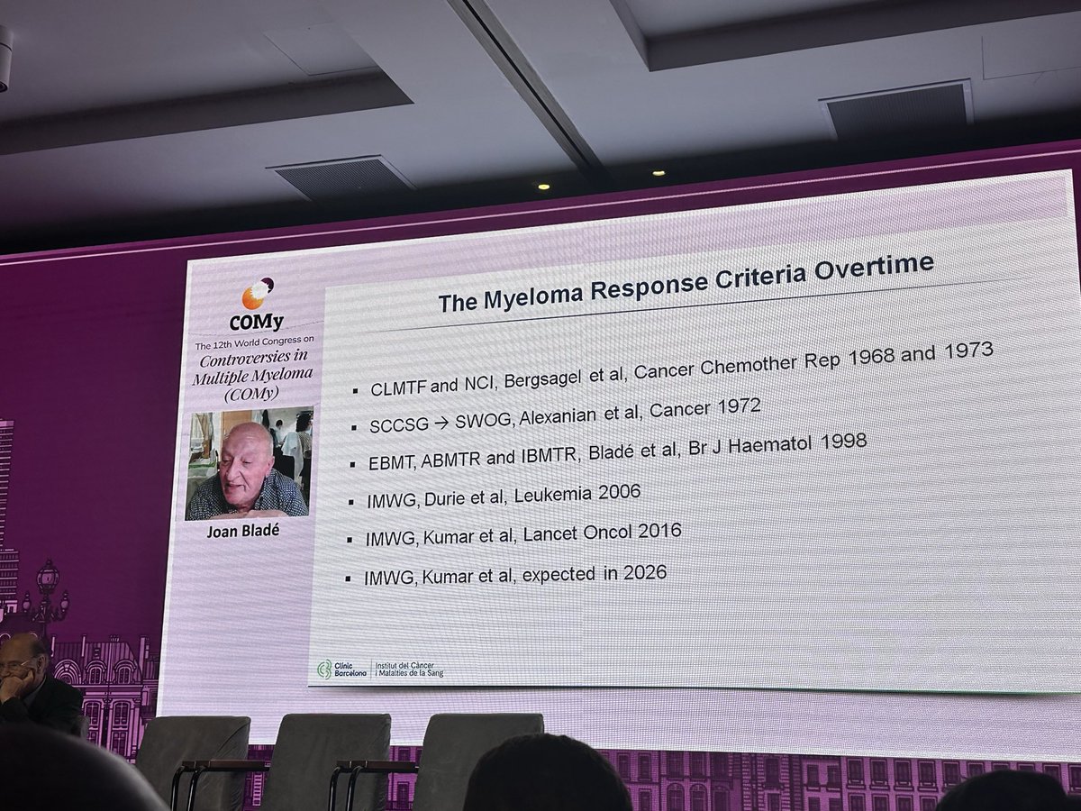 mbeksac56's tweet photo. #COMY26 RESPONSE TO MYELOMA from the Blade criteria to the emerging 2026 IMS/IMWG criteria by @myelomaMD https://t.co/7bDyDvhp2p