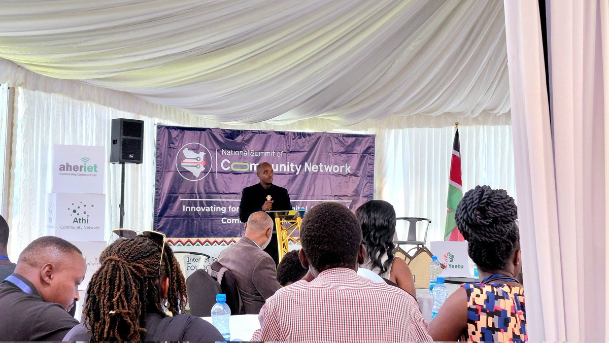 ISOC_Kenya's tweet photo. Policy shifts are changing the game for #CommunityNetworks for the better.

Dennis Sonoiya, Ag. Assistant Director, Licensing &amp; Compliance at the @CA_Kenya, highlighted how evolving regulations are creating a more enabling environment for CNs. https://t.co/rhPbCgVDDE