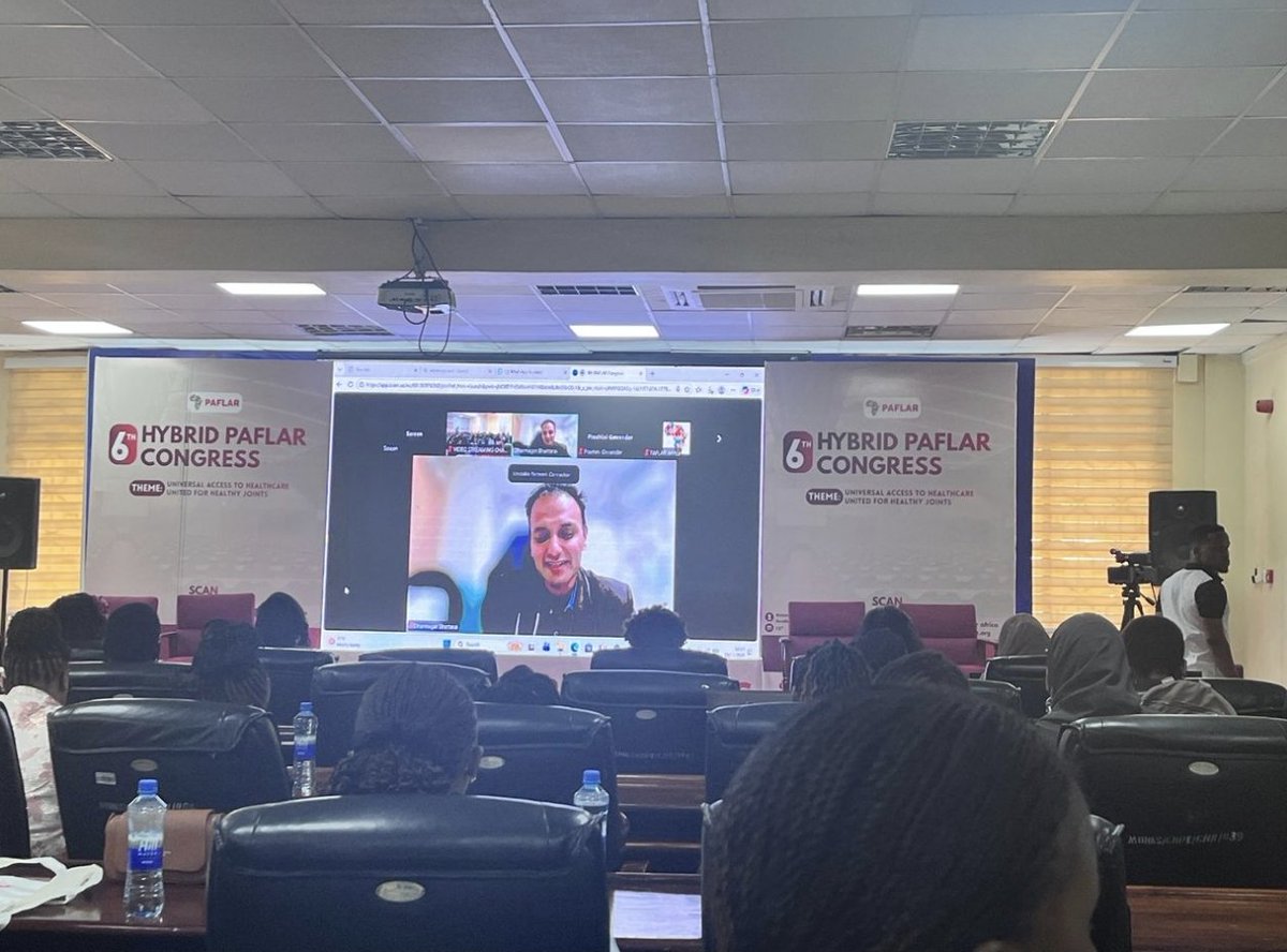 Dharmagat1's tweet photo. Glad to present and represent at PAFLAR from South Asian Region
गौरवान्वित: अफ्रिकी महादेशको सबभन्दा ठूलो पेडियाट्रिक र्युमाटोलोजी सम्मेलन (PAFLAR Congress 2026) मा विविध विषयमा फरक फरक प्रस्तुति!
Thank you PAFLAR! https://t.co/5eGaDnDT6h