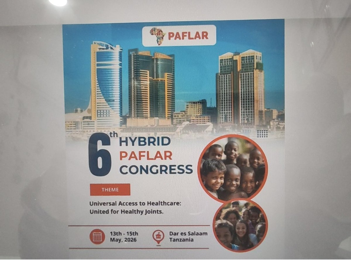 Dharmagat1's tweet photo. Glad to present and represent at PAFLAR from South Asian Region
गौरवान्वित: अफ्रिकी महादेशको सबभन्दा ठूलो पेडियाट्रिक र्युमाटोलोजी सम्मेलन (PAFLAR Congress 2026) मा विविध विषयमा फरक फरक प्रस्तुति!
Thank you PAFLAR! https://t.co/5eGaDnDT6h