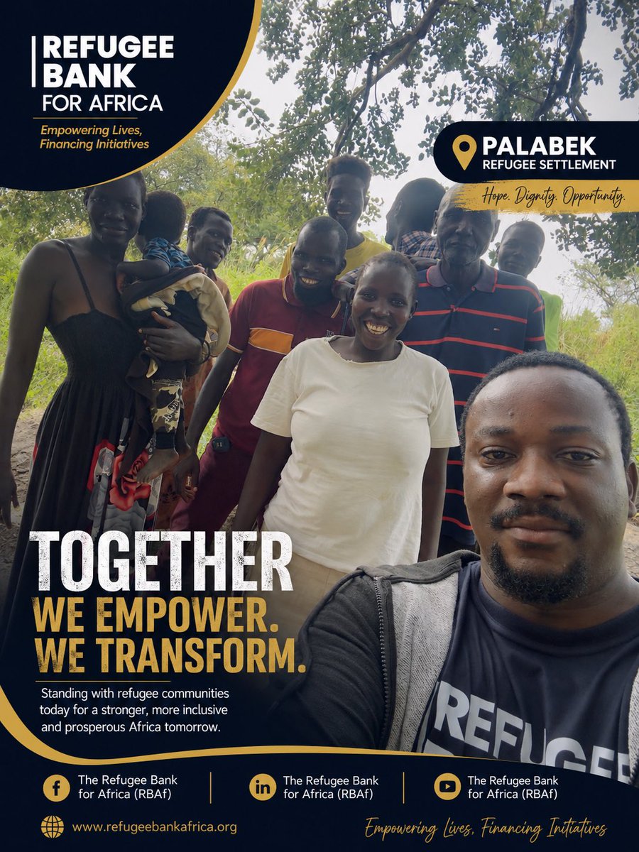 RBAf_'s tweet photo. Visited Palabek Refugee Settlement and met inspiring refugee families full of resilience, hope, and strength.

At The Refugee Bank for Africa (RBAf), we believe in empowering lives and financing initiatives for displaced communities across Africa.

#Palabek #Refugees #UgandaSudan https://t.co/CLrtl1S2vY