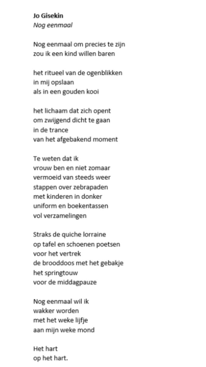 bibliofilie's tweet photo. De Belgische dichteres Jo Gisekin is vandaag 84 geworden.
De kleindochter van Stijn Streuvels is in Nederland misschien niet zo heel bekend, maar haar poëzie is beslist de moeite waard. Het onderstaande gedicht komt uit de afgebeelde bundel. https://t.co/pYvyrmbyzU