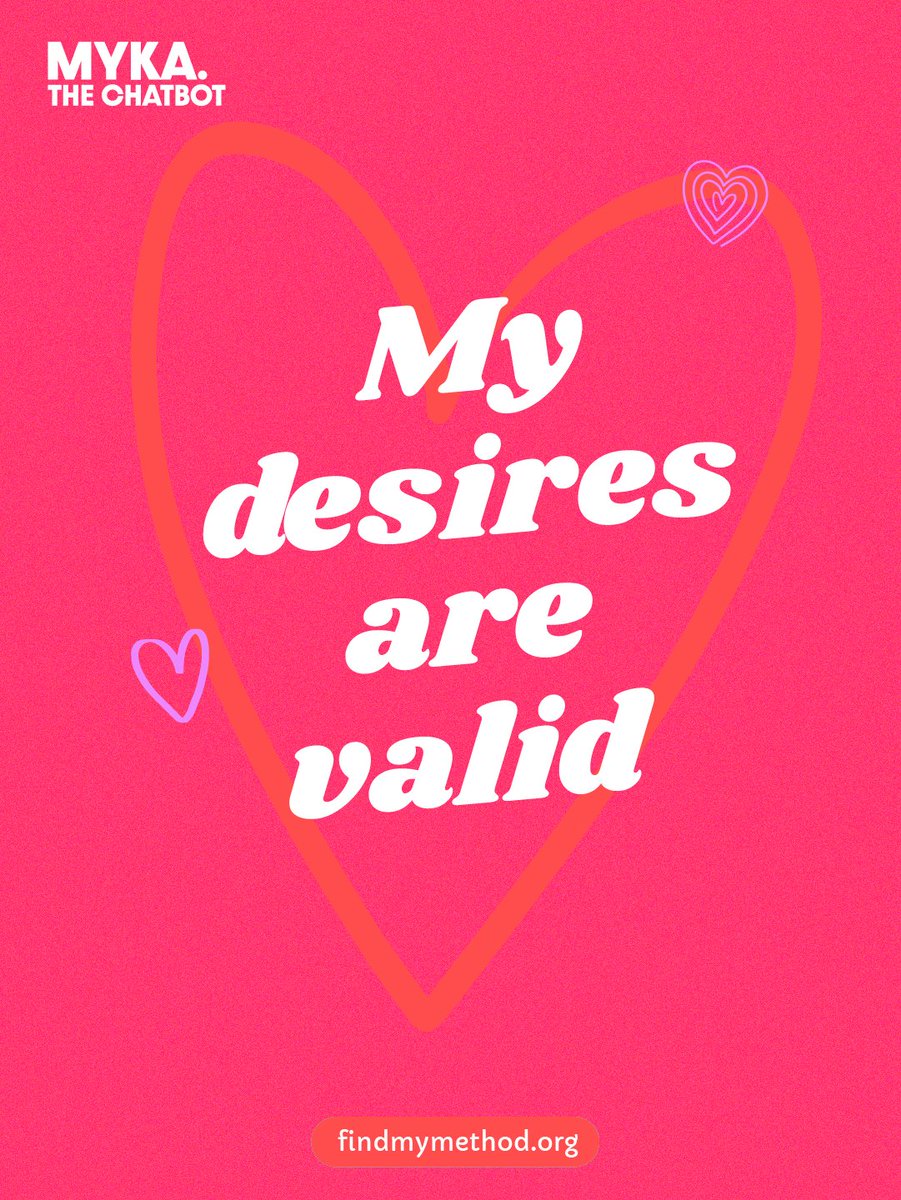 findmymethod's tweet photo. Your daily dose of sex and body positive affirmations. We see you! 
Myka, our contraception chatbot, can help you with accurate information on contraception methods for a safer and pleasurable life. Chat with Myka using the link in our bio. 

#Sexpositive #contraceptive #bodyautonomy #personalchoice #uganda