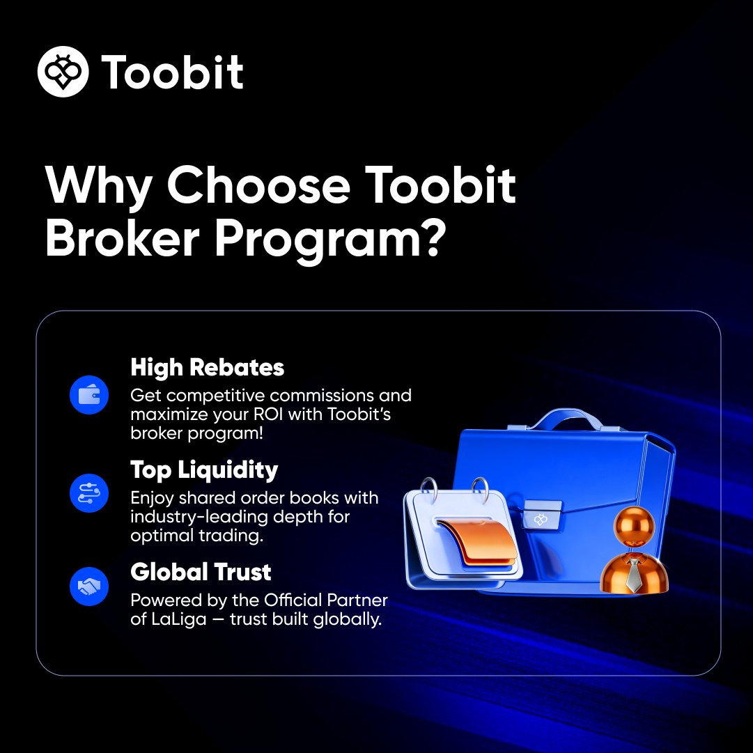Toobit_official's tweet photo. 📊 Looking to scale your crypto business? Tap into Toobit’s Broker Program for cutting-edge tools and seamless trading solutions. Let’s elevate your trading experience! 

Try now 👉 https://t.co/gb5UCO7s5f

#TradeSmarter #BrokerProgram https://t.co/In1wAKwxGG