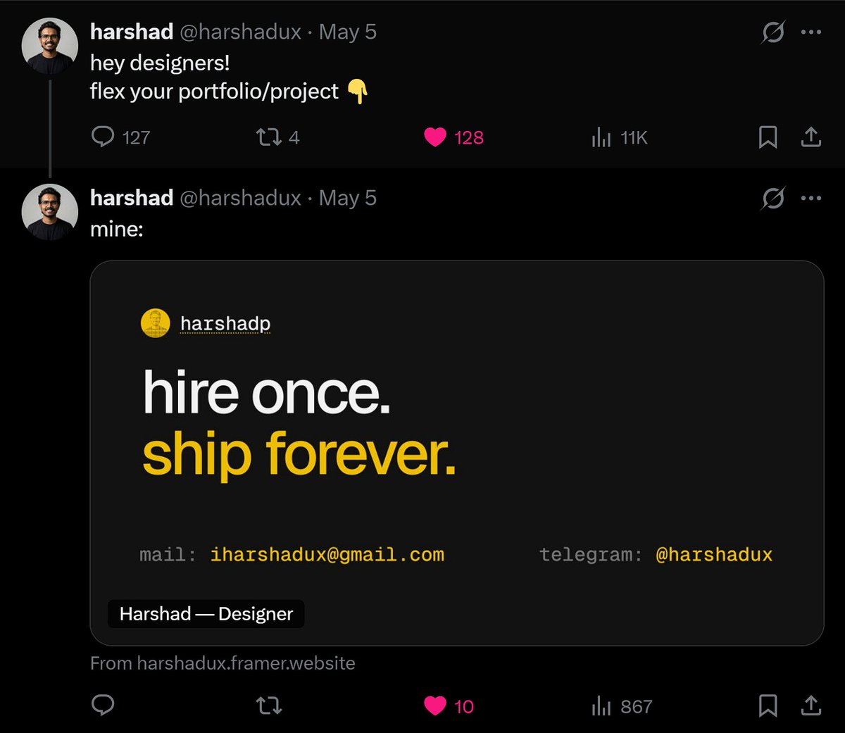 harshad tweet media