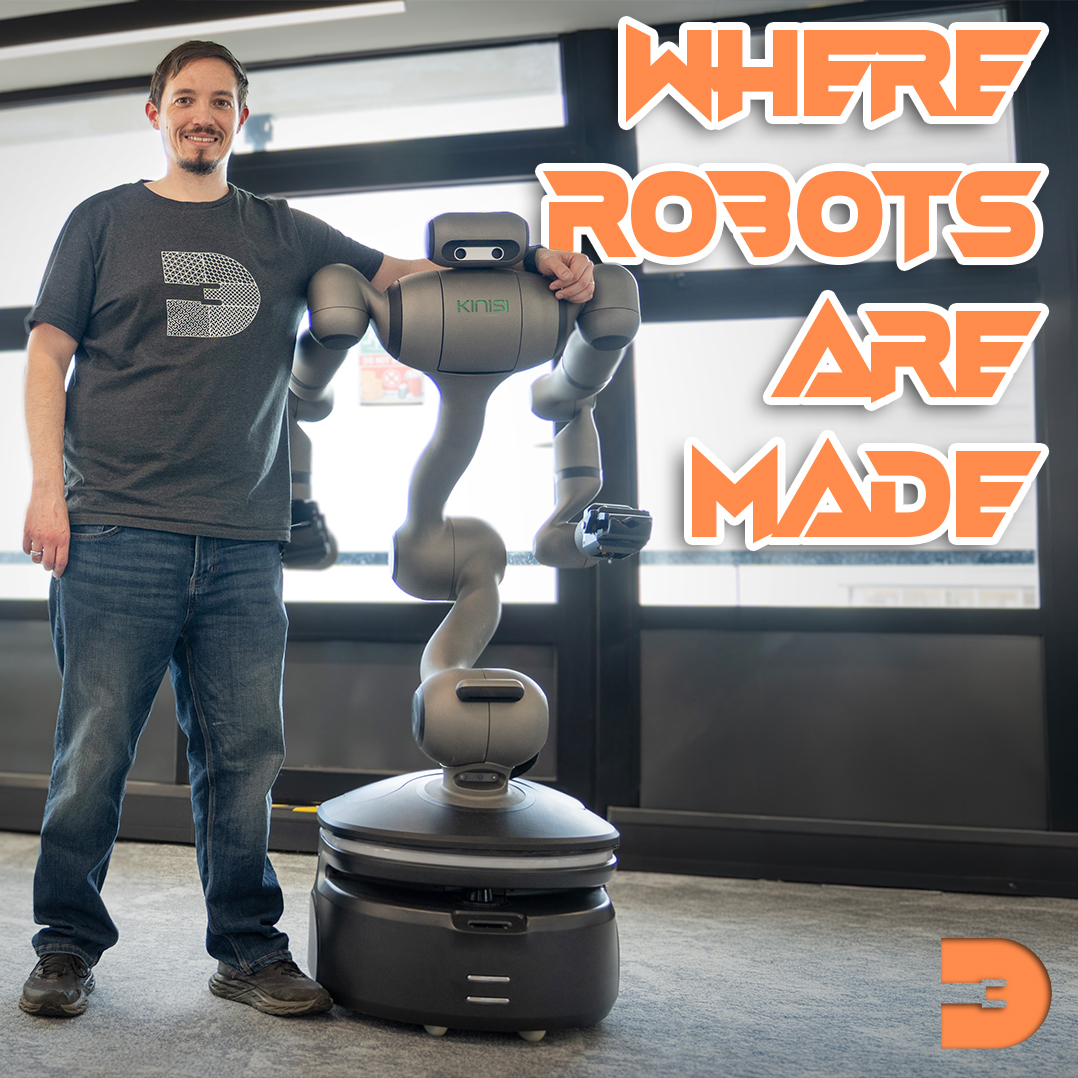 The3DRev's tweet photo. Ever wondered who actually builds humanoid robots?

I spent the day at @KinisiRobotics speaking with the CEO &amp; engineers behind the robots to see what it takes to bring these machines to life. (And yes, I got to try one!)

Delve inside here: https://t.co/WWG61WdlHI

#Kinisi #STEM https://t.co/RfgTgLZGo8