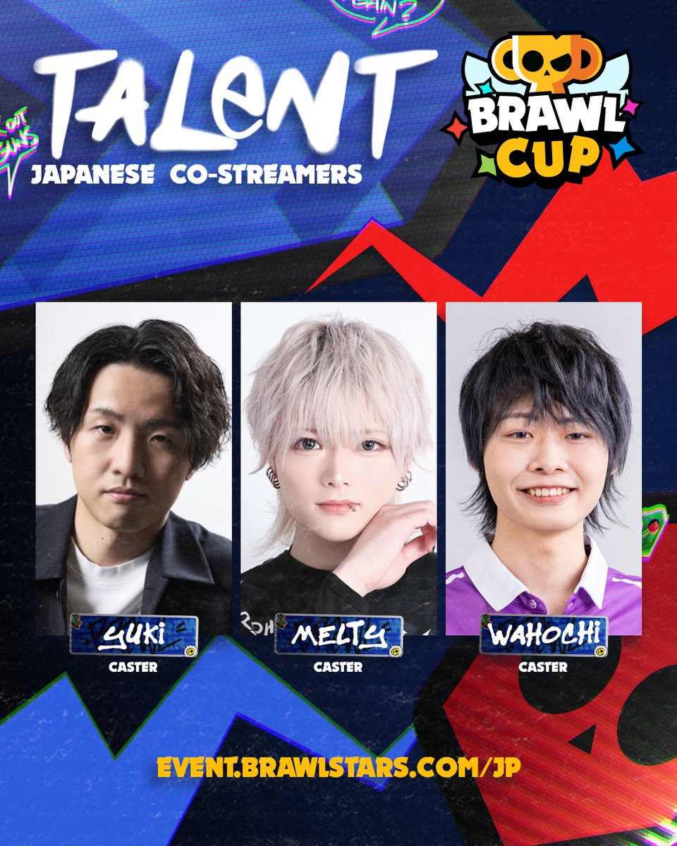 Brawl_esports's tweet photo. Japan is ready for Brawl Cup 🇯🇵

@YuukiGames27, @Melty_bs &amp; @Wahochi_bs_ are joining us to cast LIVE from Berlin 🫡

#BSC26 #BrawlCup https://t.co/nO51UslCZq