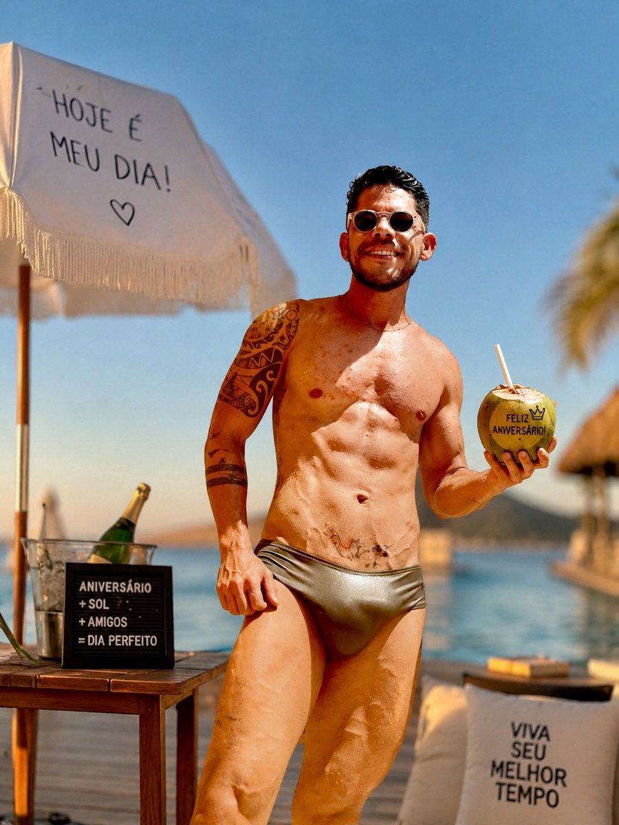 aniervson's tweet photo. Posso deixar aqui umas fotinhas geradas para celebrar meus 15 aninhos? 🥳😍

#aniversario #felizaniversario #bday #fy #fyp @elesdesunga @fotossungas @SpeedoFrot @speedopouch @SpeedoBE #happybirthday https://t.co/MAl3EKkxBI