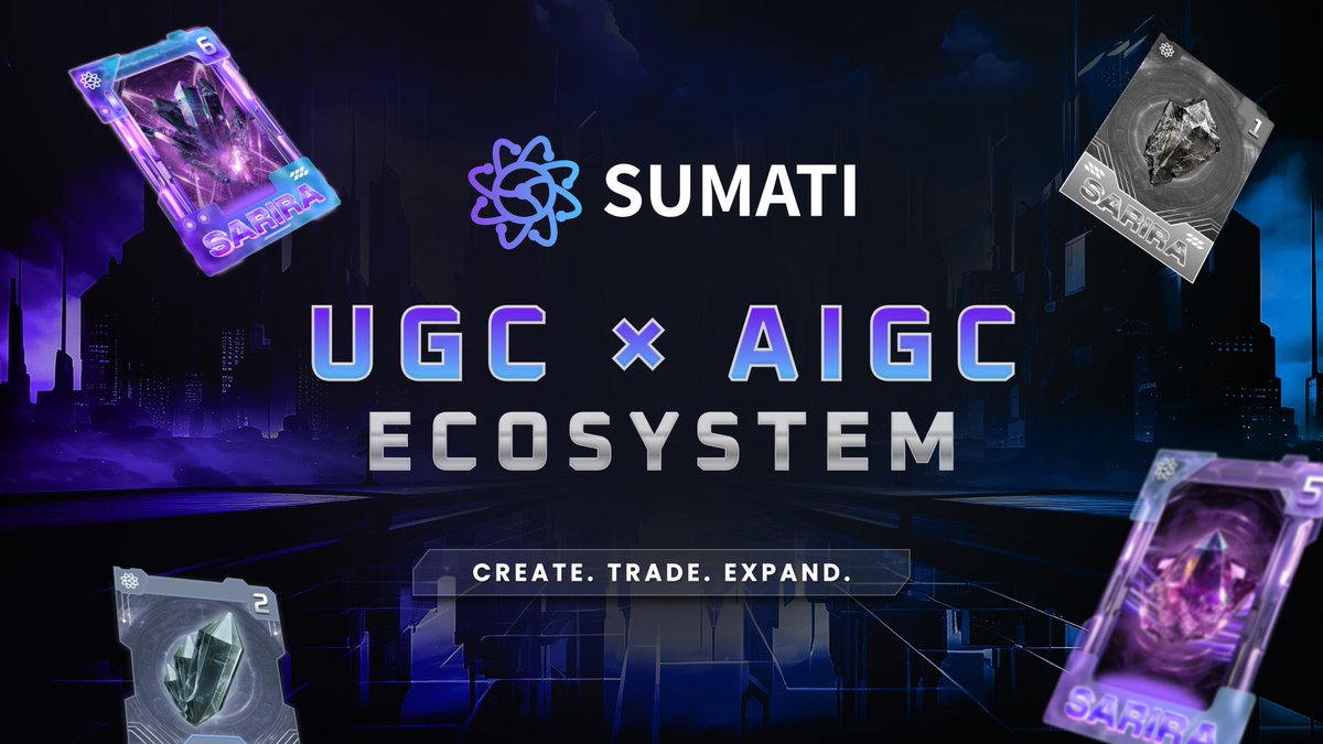 SumatiSpace's tweet photo. UGC meets AIGC.

A new ecosystem where creativity becomes value. ⚡️
Create unique assets, trade across the ecosystem, and expand your influence in the world of SUMATI.

CREATE. TRADE. EXPAND.

#SUMATI #Web3Gaming #AI #UGC #AIGC https://t.co/SUAdrgtbtf