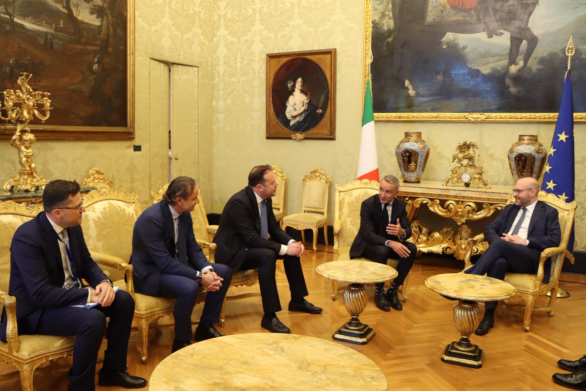 oscepa's tweet photo. Today, President @perejoanpons met President of Italian Chamber of Deputies @Montecitorio @Fontana3Lorenzo to discuss the role and importance of inter-parliamentary diplomacy &amp; praised 🇮🇹 leadership in combating organized crime &amp; mafia-type organizations https://t.co/laSOJ616Ff