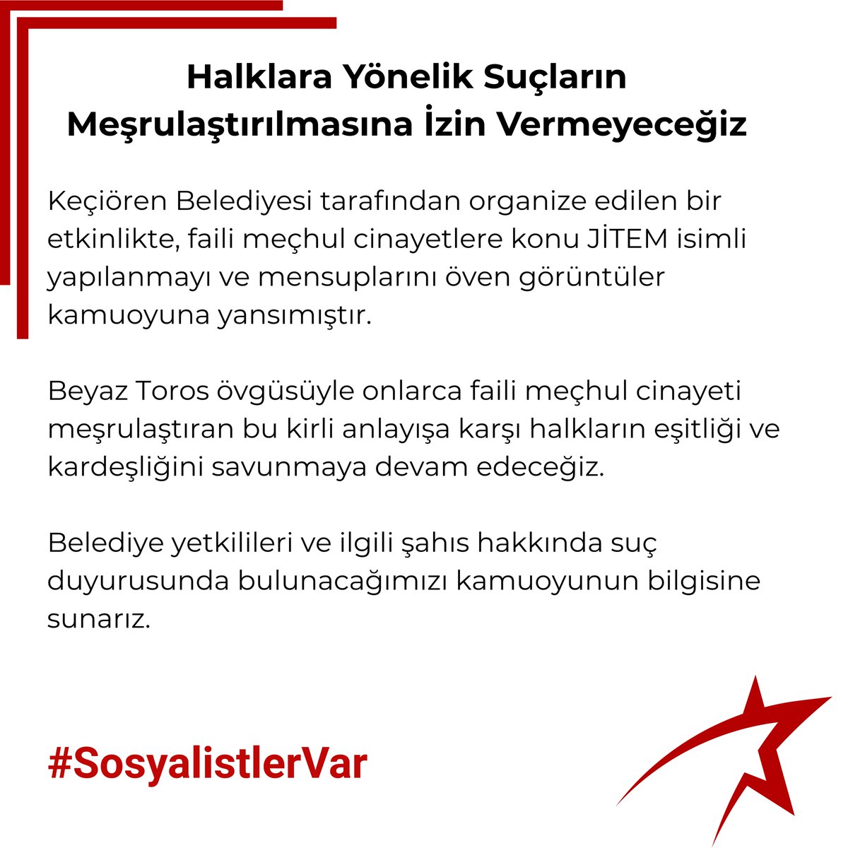 #SosyalistlerVar tweet media