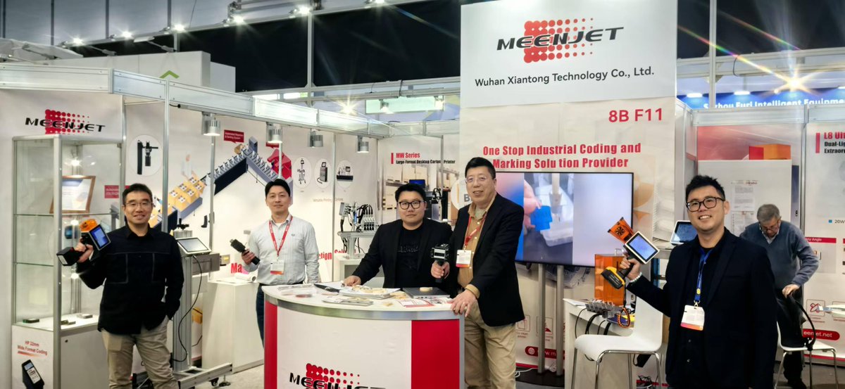 Inkjet_printer_'s tweet photo. Interpack 2026 was a resounding success for Meenjet! 🎯

From the MD1 desktop series to the powerful MX4 Pro, we loved demonstrating how our coding technology solves real-world production challenges. Huge thanks to all our partners for stopping by our booth in Germany! 🇩🇪

But the journey doesn't stop here. We are packing up and heading to our next destination: ProPak Asia 2026 in Bangkok! 🇹🇭 Join us from June 10-13 to see our full lineup of CIJ, TIJ, and Laser solutions in action.

Next stop: Bangkok! 🚀

#Meenjet #Interpack2026 #ProPakAsia #CodingSolutions #InkjetPrinting #GlobalBusiness