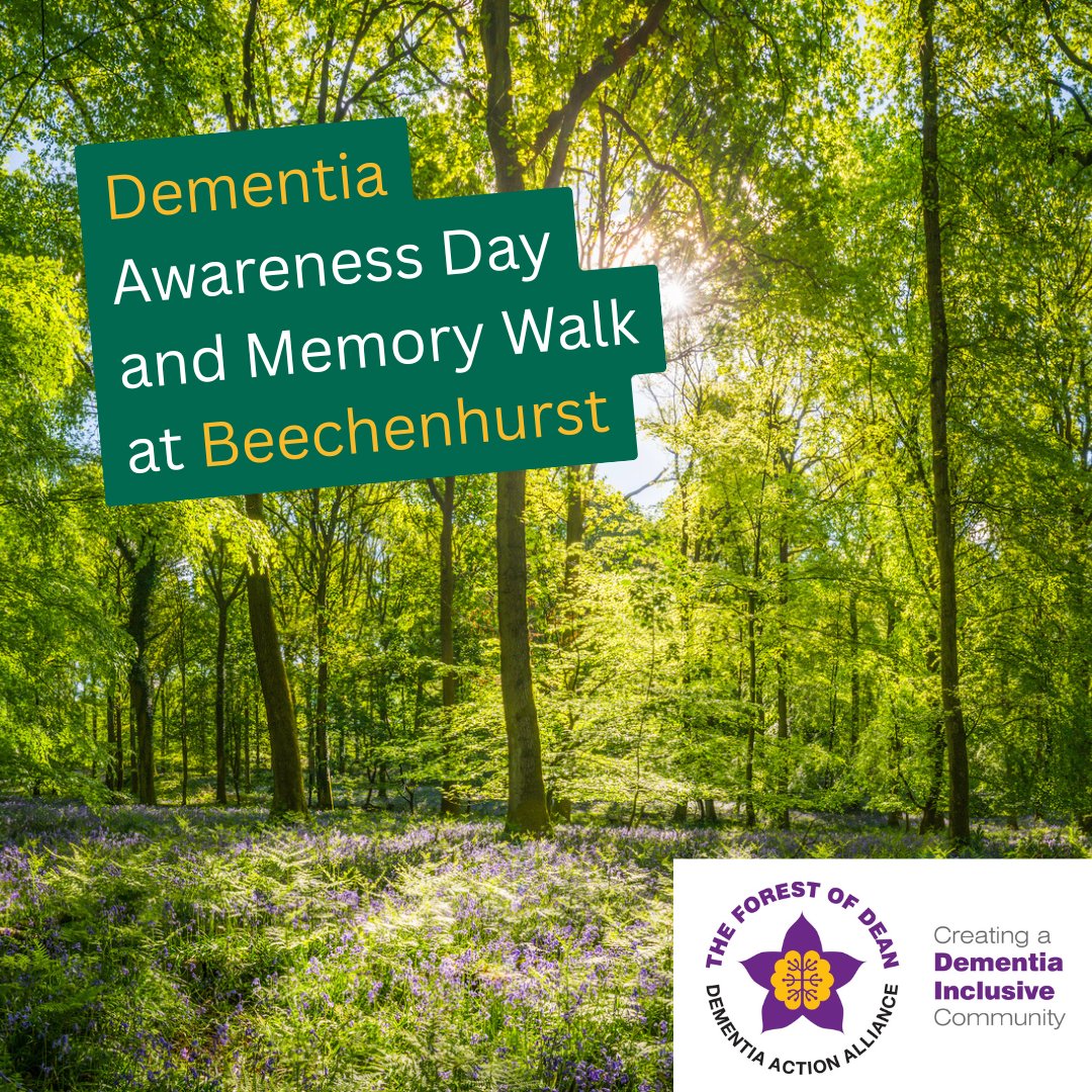 FoDDC's tweet photo. Join the Forest of Dean Dementia Action Alliance (FODDAA) at Beechenhurst for a special Dementia Awareness Day and Memory Walk - a mix of awareness, information and fun for all ages taking place this #DementiaActionWeek
📅 Sunday 17 May
⏰ 10:30am – 4:00pm
https://t.co/CTSN9C2Bhd https://t.co/wYWve93mjp
