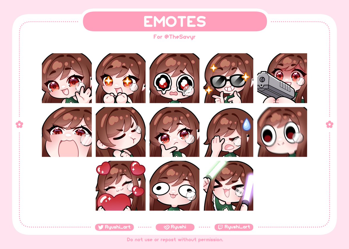 Ryushi_art's tweet photo. Emotes cm for @TheSavyr

── .✤. ──

#VGenComm https://t.co/E4xf9UEiR3