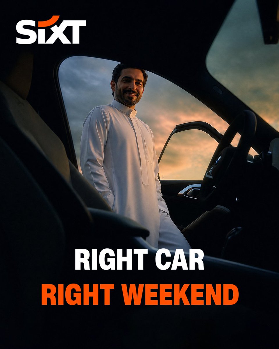 sixt_ksa's tweet photo. Different plan, different car. 😉
Go ahead and find yours.
#SIXT

لكل خطة. سیارة. 😉
ايش بتختار ھالویكيند؟
#سیكست https://t.co/P9Pw0XECbq