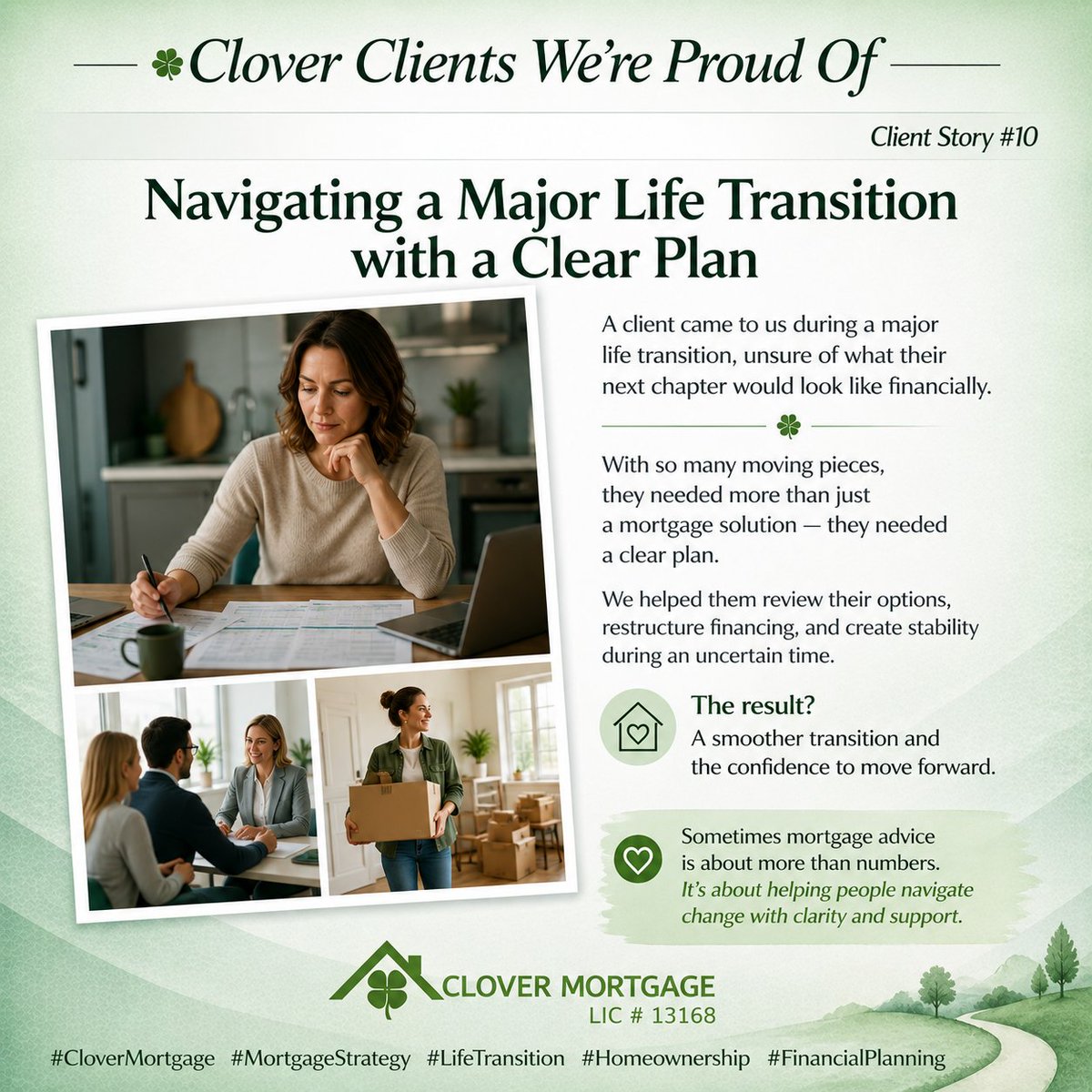 StevenTulman's tweet photo. A client came to us during a major transition and needed more than just a mortgage solution — they needed a clear plan. We helped them review their options, restructure financing, and create stability during an uncertain time.
Sometimes mortgage advice is about more than numbers. https://t.co/aMWpI4nn7Y