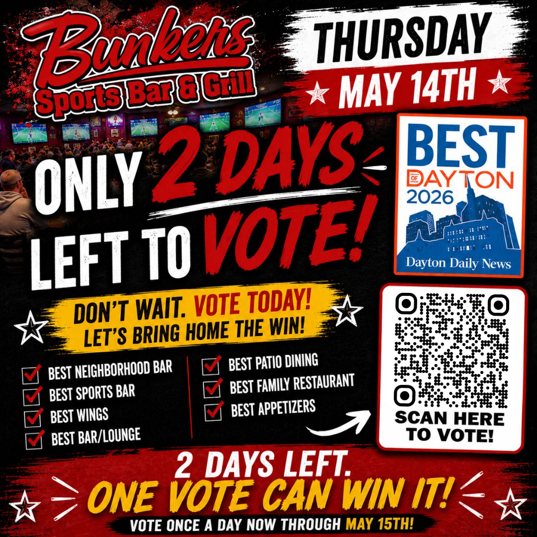 BunkersBar's tweet photo. Just 2 days left—this is it! 🚨
Scan the QR code or vote now 👇
https://t.co/okldKCrSDf https://t.co/fhHuSdfTZu