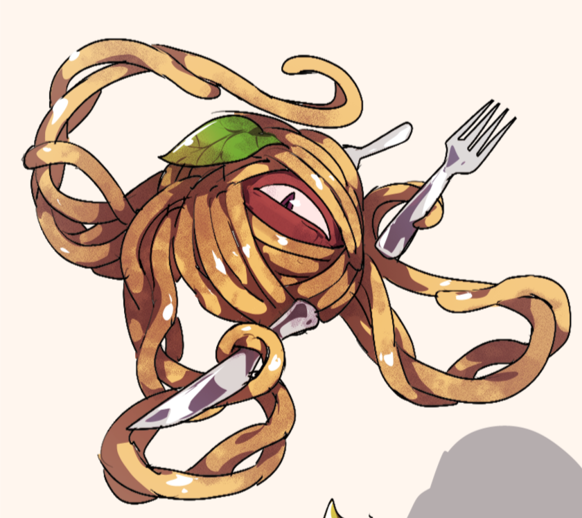 oxide_cat's tweet photo. Pasta Vel'koz🍝
（Hungry from drawing）
#leagueoflegends
#velkoz https://t.co/C1DZUGzzAf