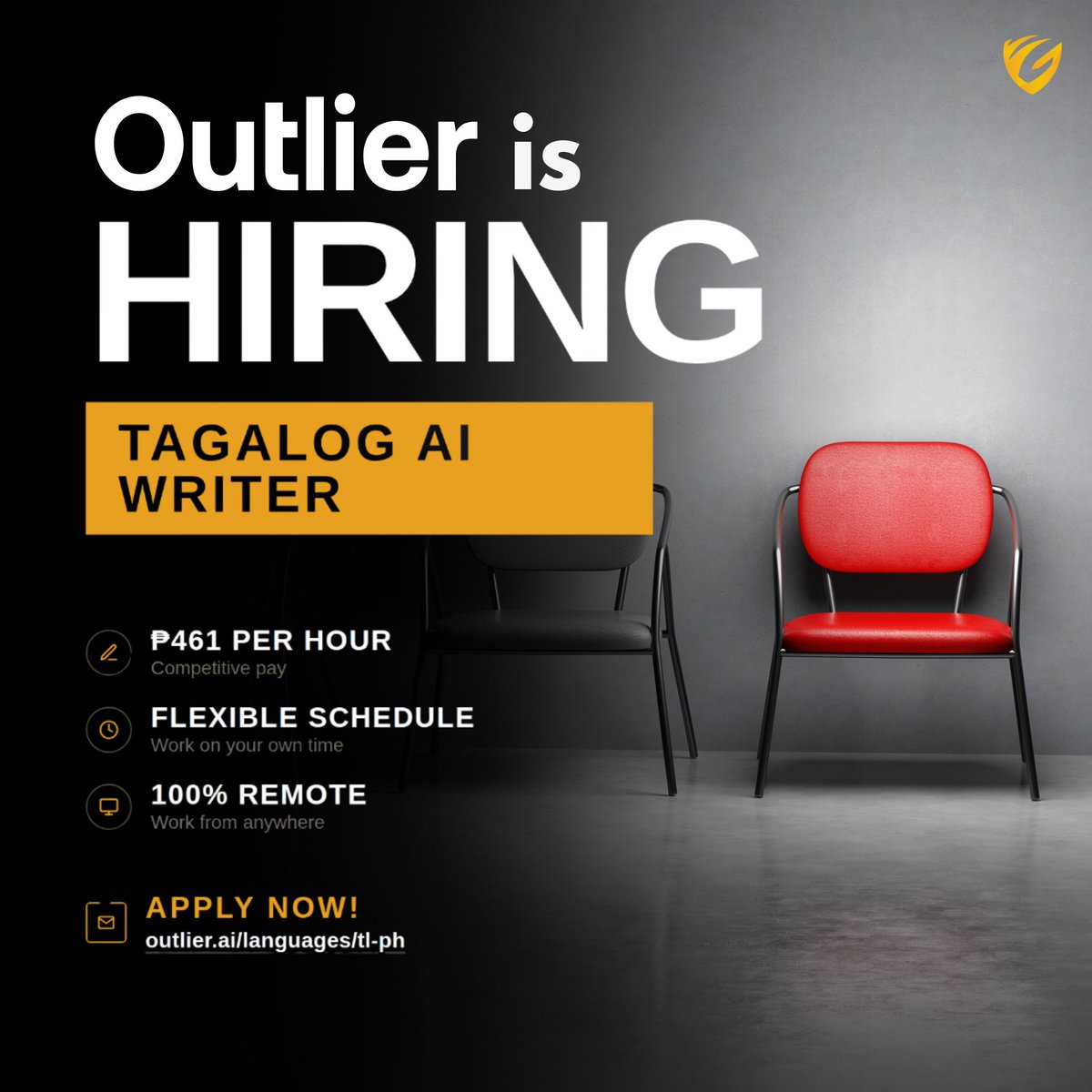 YGGAlerts's tweet photo. If you write in Tagalog, Outlier AI pays up to P461/hr to train its models.

Remote. Part-time. No experience needed. GCash payout via PayPal — real and tracked.

Learn more in the comment section
#yggalerts https://t.co/B6Yr1klAQj