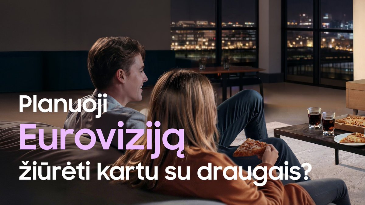 SamsungLT's tweet photo. Eurovizija + draugai + skanūs užkandžiai = idealus vakaras ✨🎤 
Žiūrint pasirodymus televizorius pats praneš, kai užkandžiai bus paruošti. Taip nepraleisi nei vienos dainos, nes tau nereikės bėgioti bėgioti į virtuvę! https://t.co/mXTvJTLBIf
