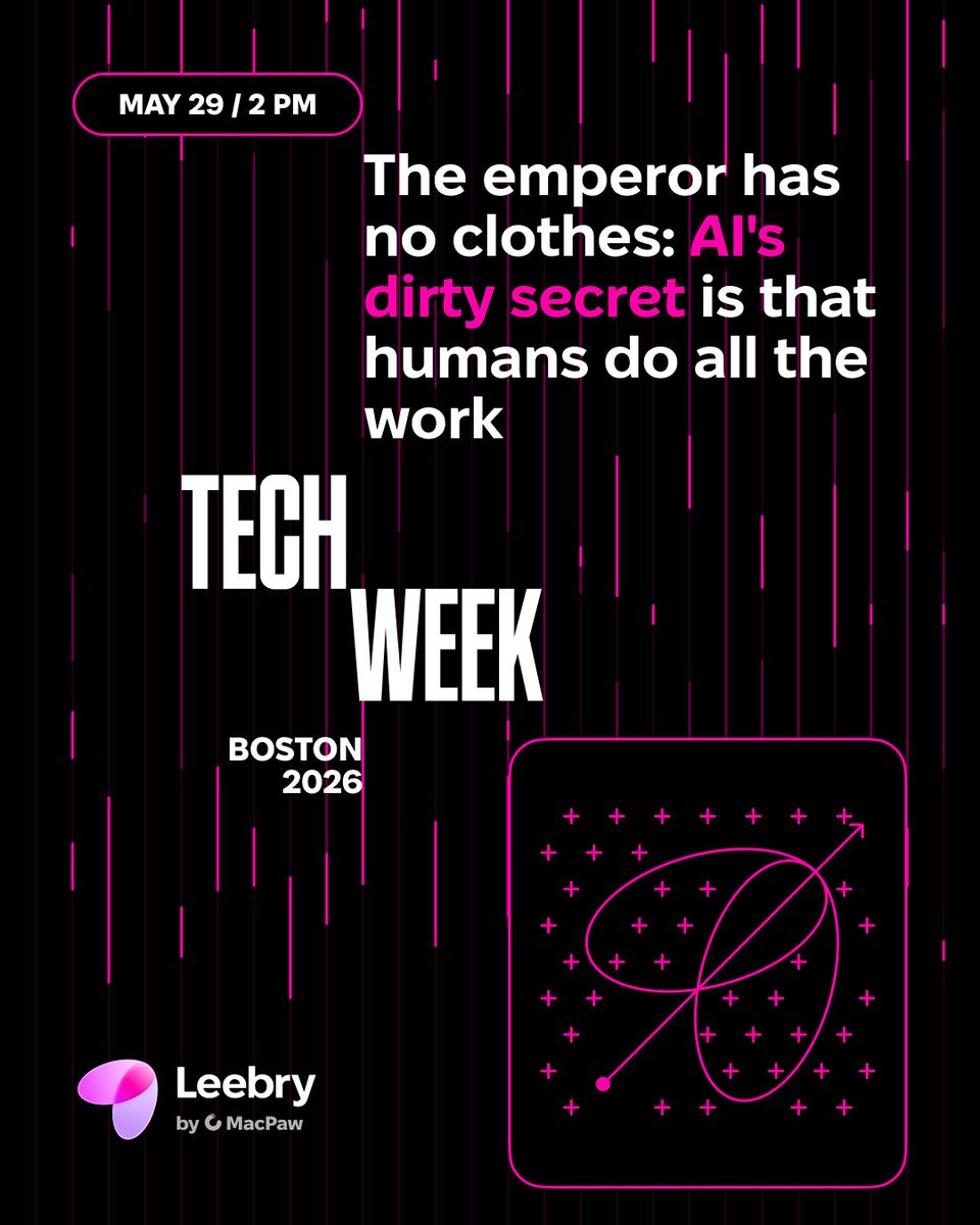 MacPaw's tweet photo. Most AI is theater 🎭

On May 29, Leebry by MacPaw is hosting a panel at Boston Tech Week on what's actually happening inside AI adoption — and what's just hype. 

Speakers from MacPaw, Wentworth Institute of Technology, and more. 

Register → https://t.co/aICQjnkC4b https://t.co/XVjZLBeg4H