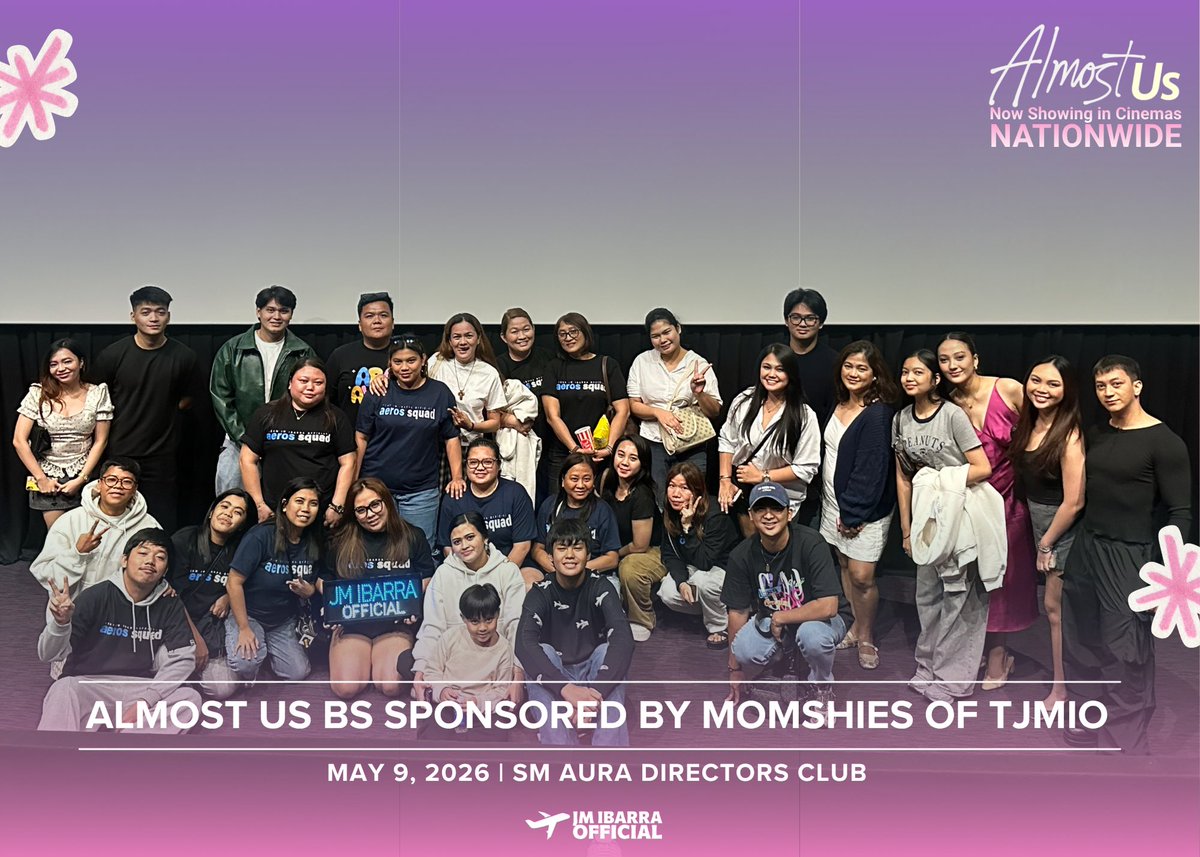TeamJMIbarraOFC's tweet photo. May 9, 2026 | SM Aura Director's Club— 1st screening with JM's family. https://t.co/DUmAKYQf1d