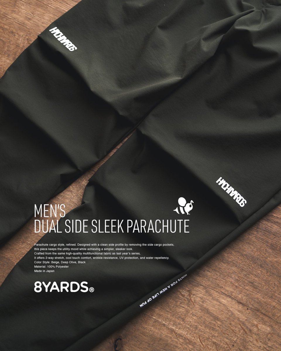 Men's Dual Side Sleek Parachute」 17日直営店で先行します💨真夏でも