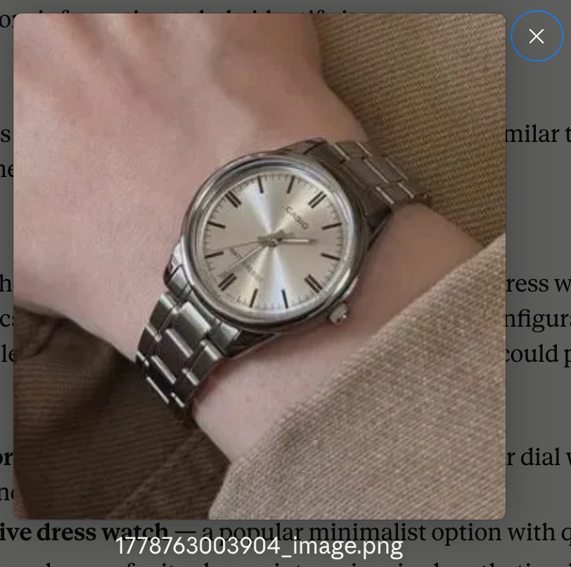 YASHTODKAR1's tweet photo. @claudeai at least you could've said its a Casio! https://t.co/uRahcfPXiJ