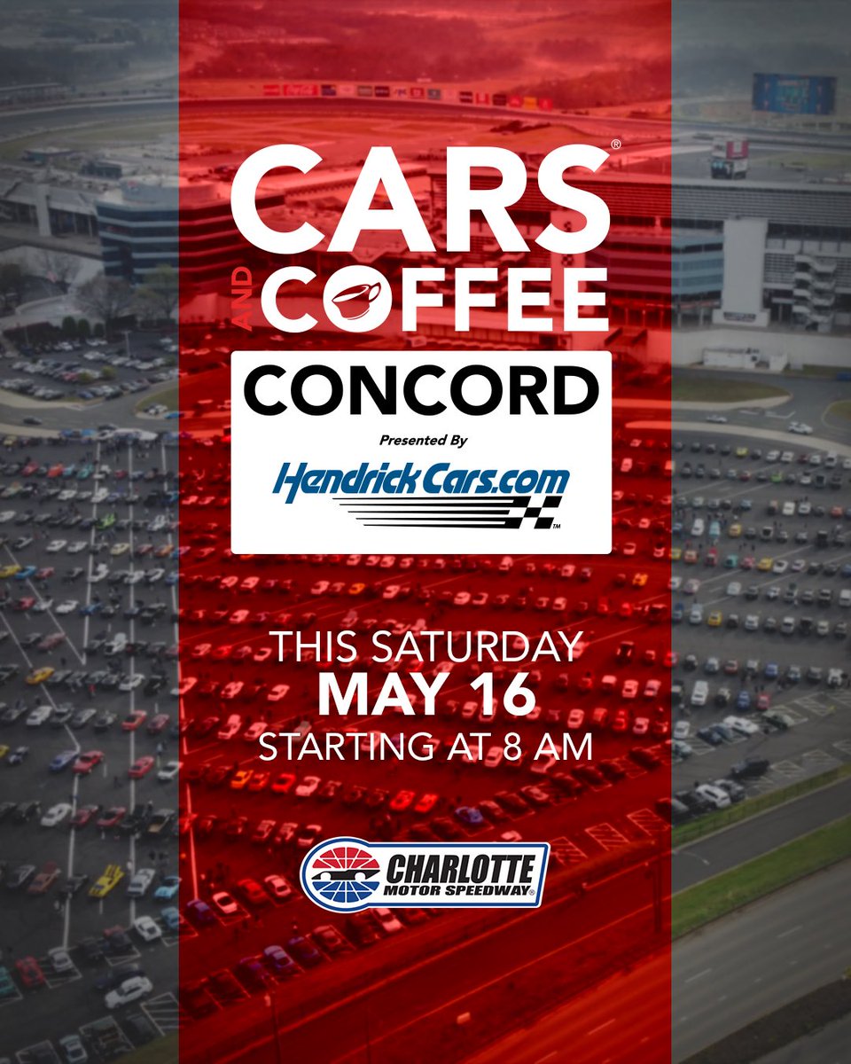 CLTMotorSpdwy's tweet photo. This one’s gonna be 𝐦𝐚𝐬𝐬𝐢𝐯𝐞. 😎

We’re anticipating one of our biggest crowds to date for Cars and Coffee this Saturday! Arrive early and anticipate some traffic as we park cars in the Fan Zone. https://t.co/NJKeI8OYeP