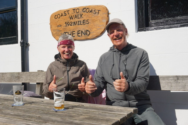 walkingcycling's tweet photo. It's big smiles and a thumbs up for the Coast to Coast Path from Margot and Hans. https://t.co/JPiNBQcLaX