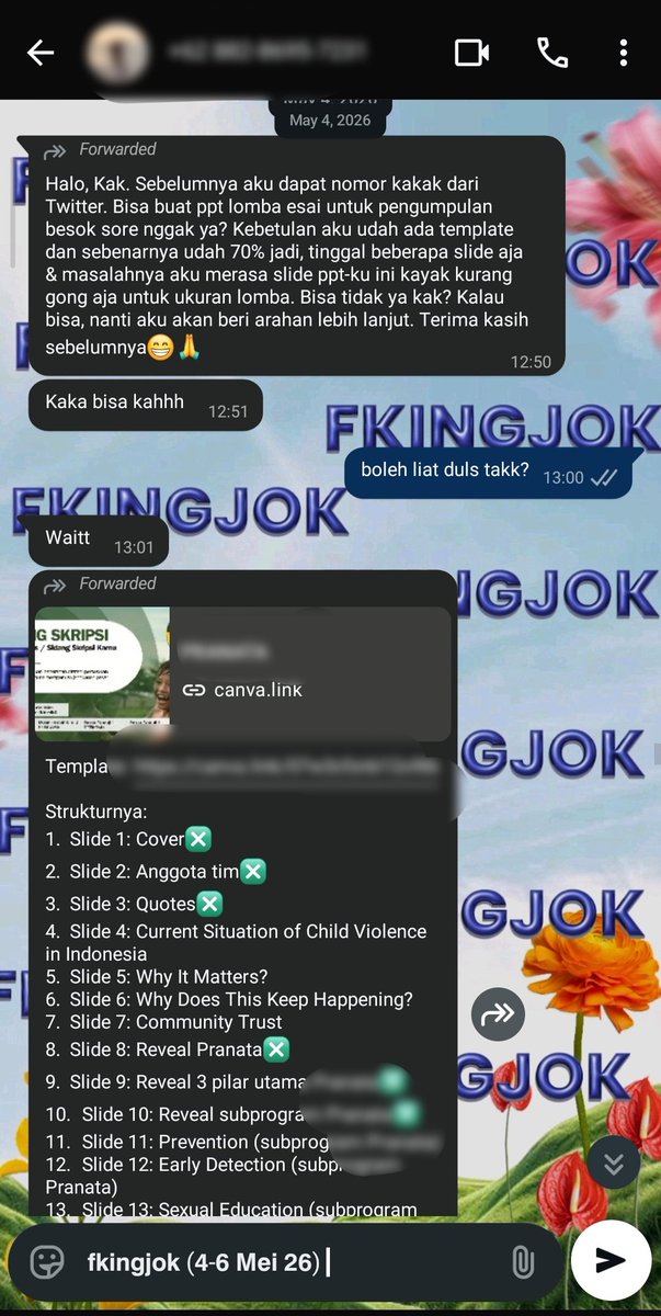 fkingjok's tweet photo. 𝗝𝗼𝗸𝗶 𝗣𝗣𝗧 𝗹𝗼𝗺𝗯𝗮 (𝟰-𝟲 𝗠𝗲𝗶 𝟮𝟲) https://t.co/MbrP4GwCLj