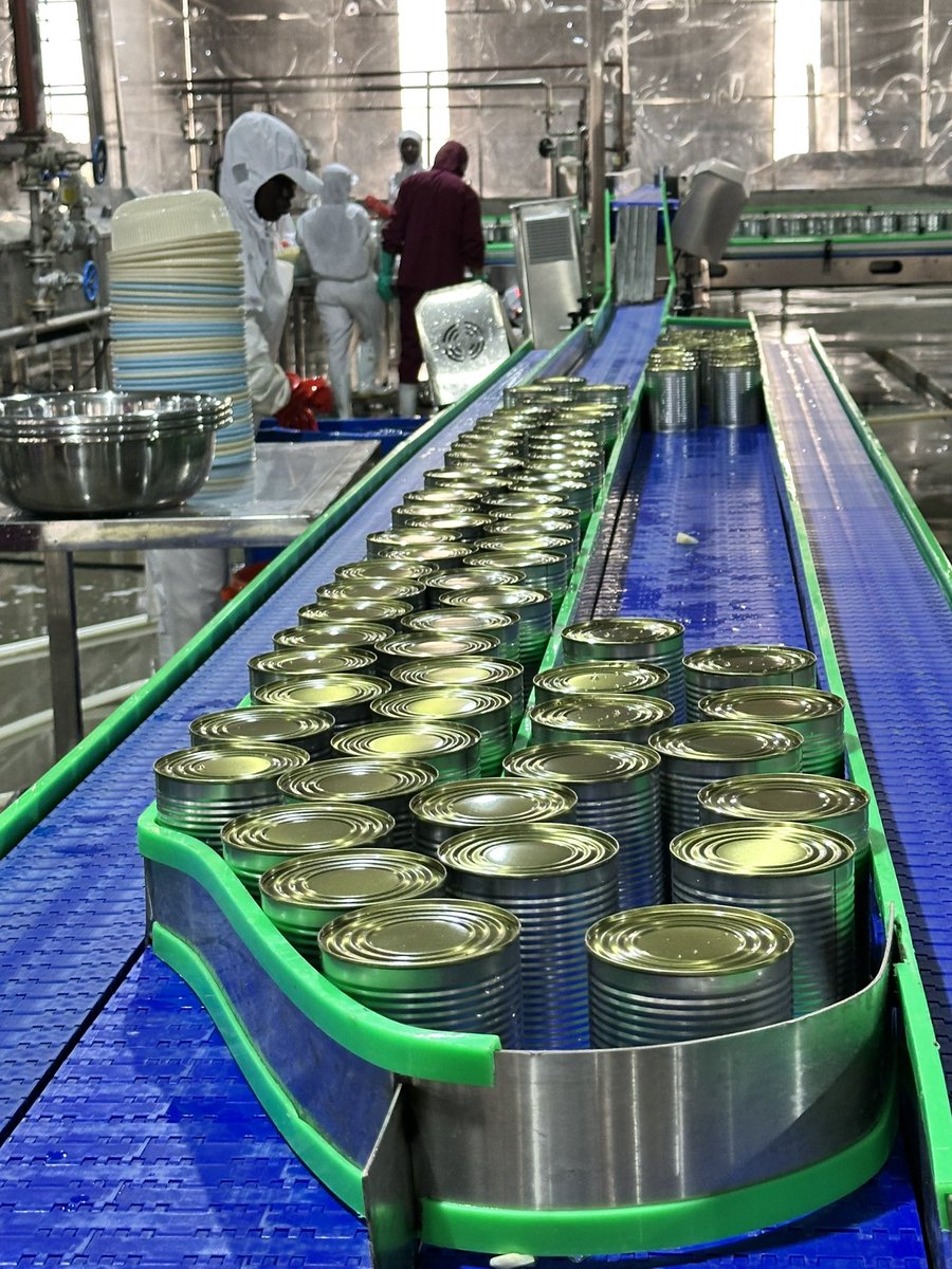 FAOUganda's tweet photo. #HappeningNow: 
Uganda flags off its first-ever consignment of canned #pineapples for export, to China🍍🇺🇬 🇨🇳

A massive win for 👏👏 
✅Agro-industrialization
✅ Job opportunities 
↗️ Farmer incomes. 

🍍taking Ugandan value-add to the world stage.

#SouthSouthCooperation 🤝 https://t.co/mt0Sx3KOFh