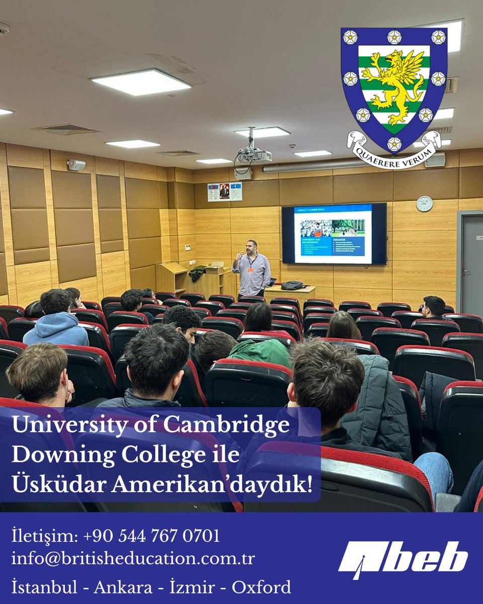 beb_turkey's tweet photo. 🎓 University of Cambridge Downing College ile Üsküdar Amerikan Lisesi Kampüsündeydik!

📞 BEB Destek Hattı: +90 544 767 07071 https://t.co/mtilaaaS1g