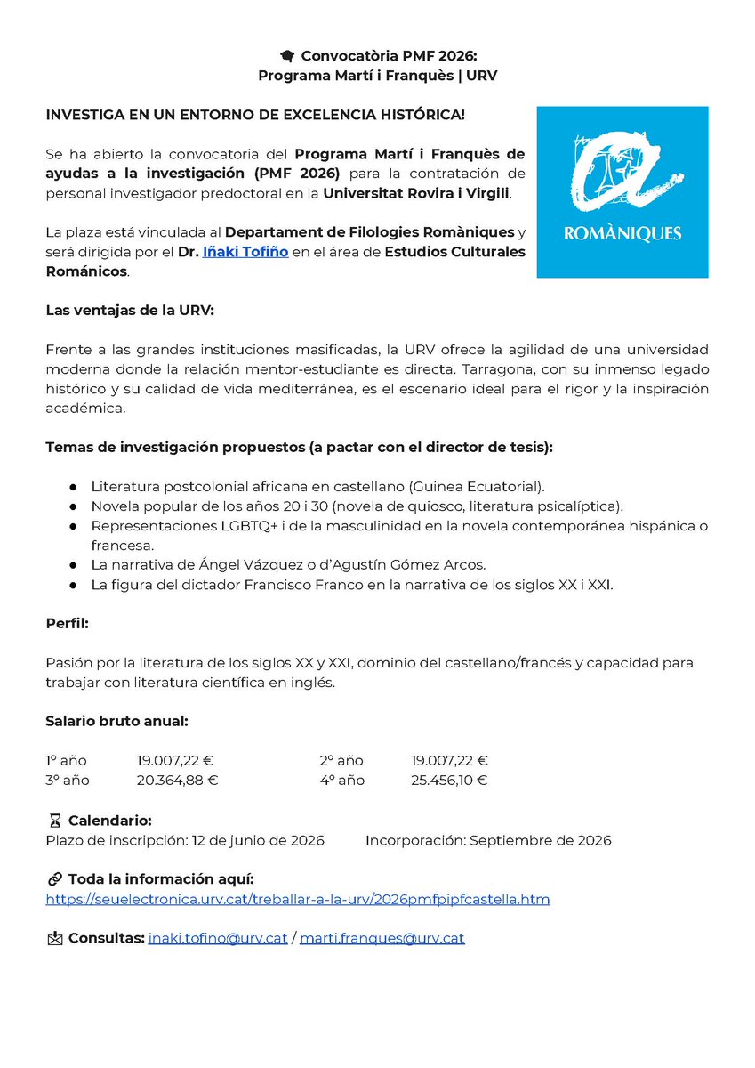 Inakitq's tweet photo. Algú s'anima a fer recerca amb mi a Tarragona?
@universitatURV 
@romaniquesURV https://t.co/j73RYUi9rK
