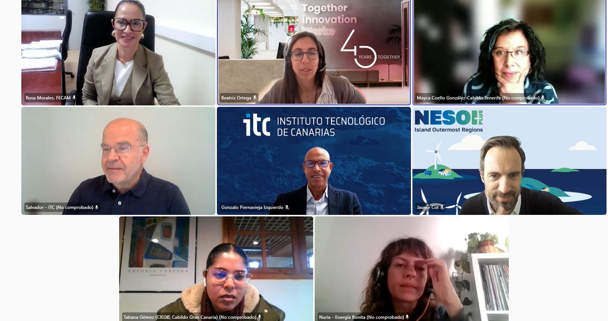 fecam_oficial's tweet photo. ♻️ Rosa Morales, gerente de la FECAM ha participado este jueves en el webinar sobre comunidades energéticas renovables organizado por el @ITCCANARIAS, un espacio muy enriquecedor para compartir experiencias y reflexionar sobre el futuro energético de Canarias. https://t.co/4gWeFJBZm3