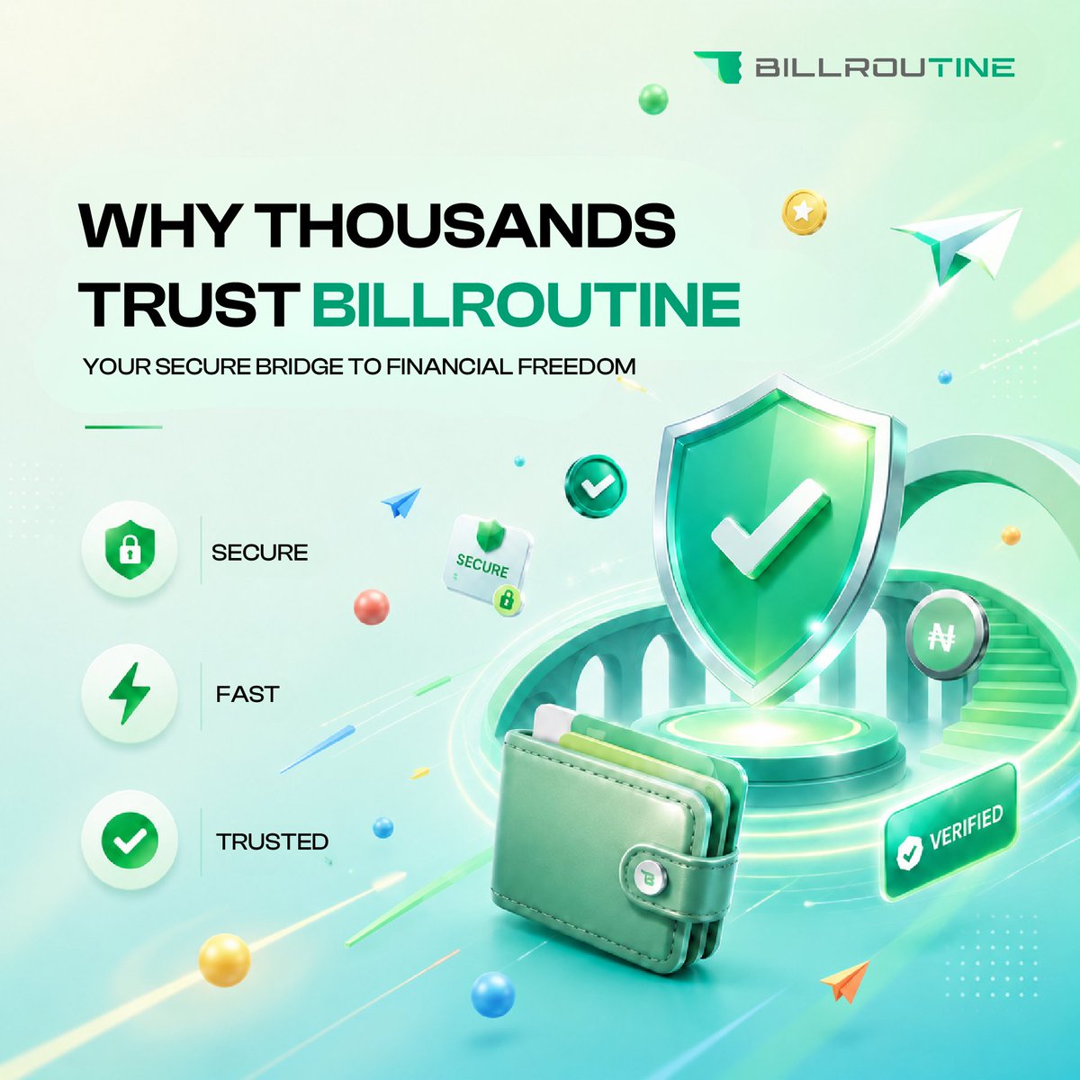 billroutine's tweet photo. Why Thousands Trust Billroutine.

𝗦𝗽𝗲𝗲𝗱 : Transactions processed in real-time.
𝗦𝗲𝗰𝘂𝗿𝗶𝘁𝘆 : Bank-grade encryption for your digital assets.
𝗦𝗶𝗺𝗽𝗹𝗶𝗰𝗶𝘁𝘆 : Direct utility.
𝗘𝗳𝗳𝗶𝗰𝗶𝗲𝗻𝗰𝘆 : Save on high bank fees and long waiting times.

#Billroutine #Crypto https://t.co/xKTW4hj5DL